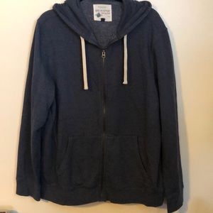 Navy blue full zipper hoodie